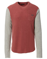 Buffalo David Bitton Waffle-Knit Kitomb Shirt - BM23757 Color RED OCHRE
