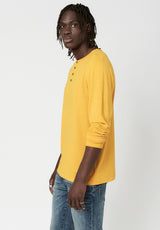 Buffalo David Bitton Faded Kaduk Henley Shirt - BM23795 Color SCOTCH