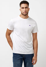 Buffalo David Bitton Supima Cotton Tipima White T-Shirt - BM23834 Color WHITE