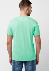 Buffalo David Bitton Buttoned Henley Kasum T-Shirt - BM23835 Color COCKATOO