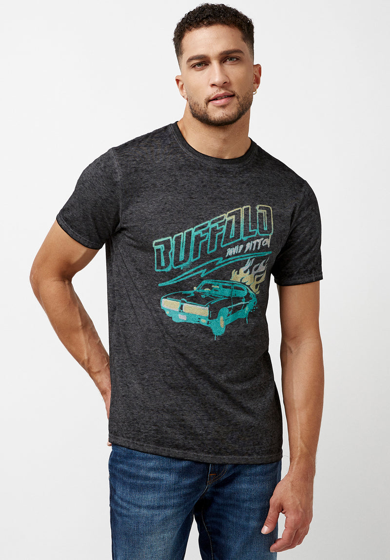 Buffalo David Bitton Retro Racer Tacorm T-Shirt - BM23855 Color BLACK