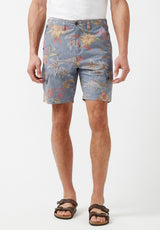 Buffalo David Bitton Hosam Chambray Floral Shorts - BM23900 Color MIRAGE