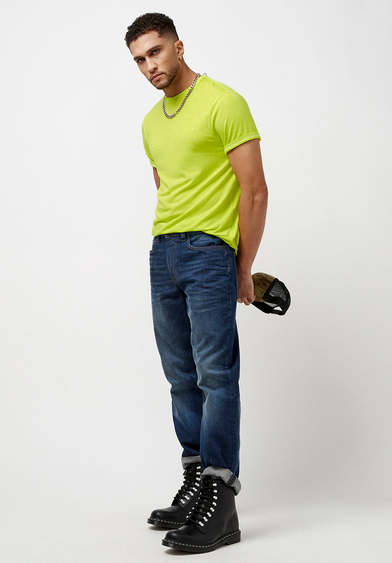 Kathin Faded Neon Green T-Shirt - BM23968