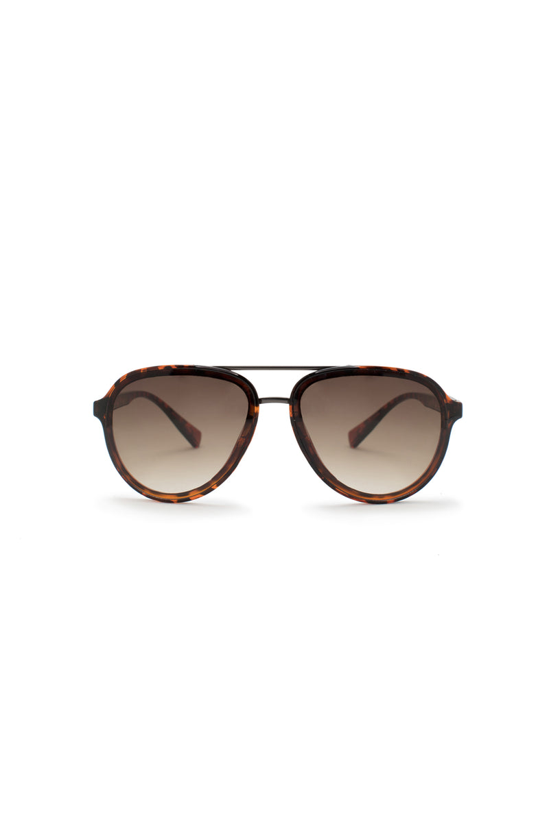 Aviator Sunglasses With Dark Tortoise Frame - B0011STOR