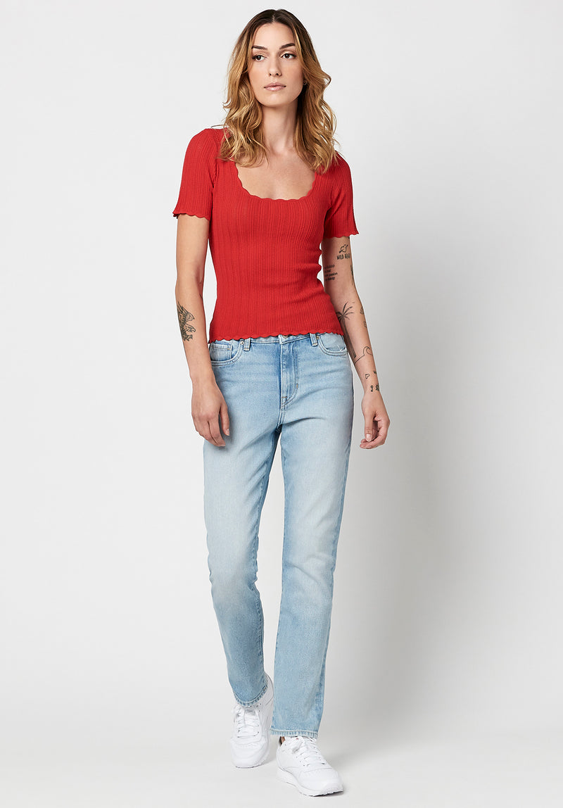 Scalloped Sonya Scoopneck Top – Buffalo Jeans CA