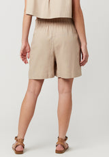 Buffalo David Bitton Wysteria Linen Pull-On Shorts - WB0305P color OXFORD TAN