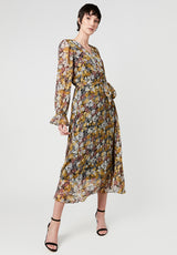 Buffalo David Bitton Bell Sleeve Angelique Dress - WD0494S Color MOODY FLORAL