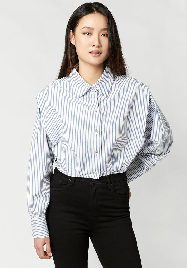 Striped Poplin Clover Shirt - WT0309H